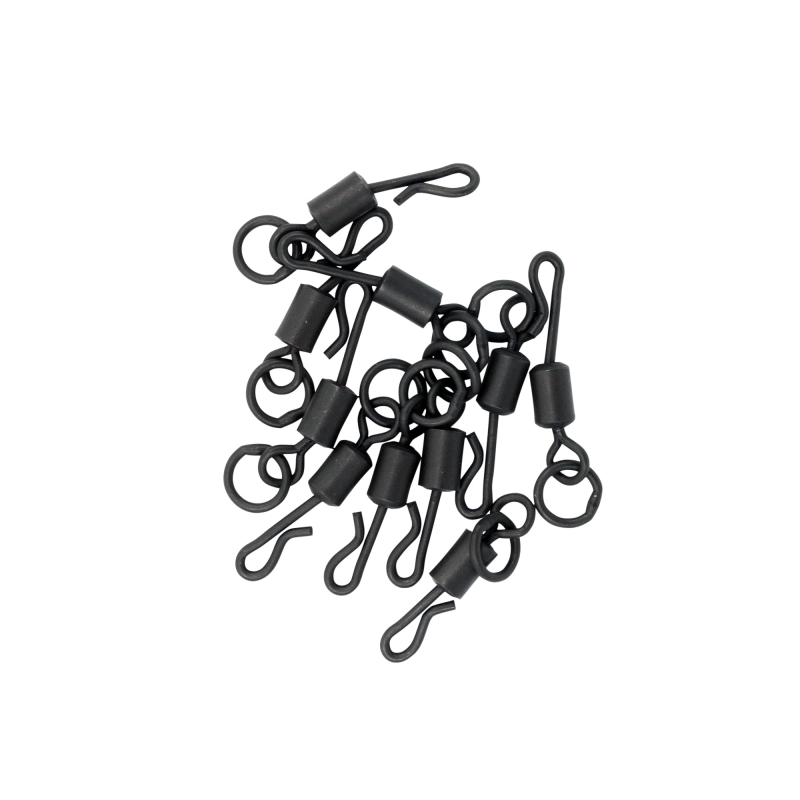 thumbnail image 2 of TJR Tackle Hybrid Carp Leaders - Lead Free Black Sinking Leader, 60LB Test, 80cm, W/ Ring Swivel Or QC, 3 Pack 2 of 4