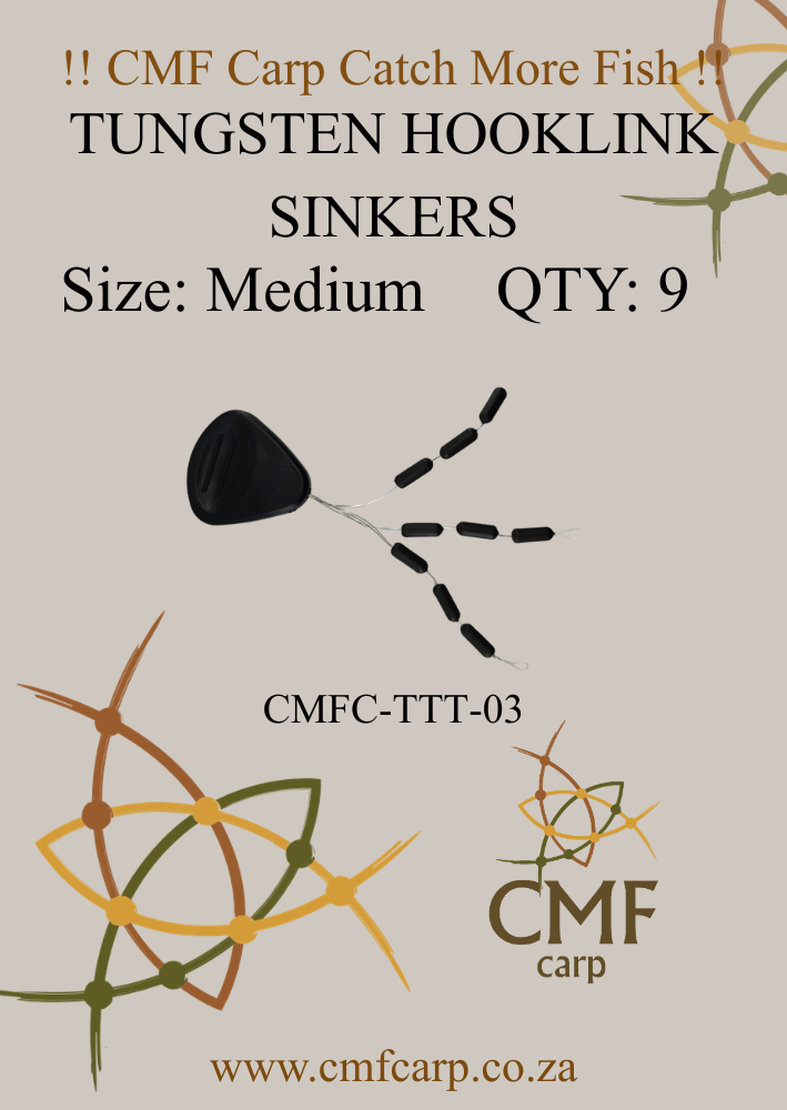 CMF Tungsten Hooklink Sinkers, Tungsten, Tungsten Sinkers, Carp Fishing, Carp Tackle